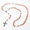 PINK ROSARY IN CLEAR CRYSTAL