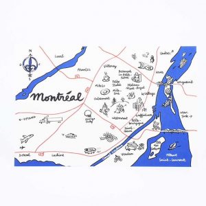 MONTREAL MAP POSTCARD