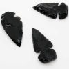 POINTE DE FLÈCHES EN OBSIDIENNE NOIR