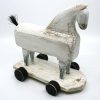CHEVAL DE BOIS BLANC, SUR ROULETTES